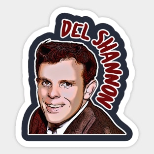 Del Shannon Retro Styled Tribute Artwork Sticker